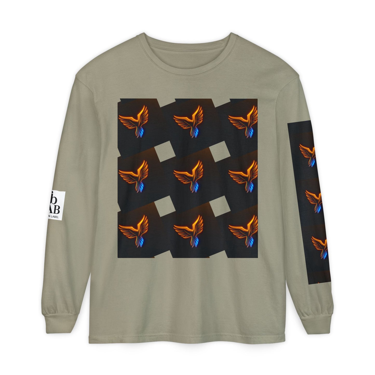 Vibrant Long Sleeve T-Shirt with Phoenix Design - Casual Wear for Bird Lovers, Gifts, Unique Fashion, Everyday Style, Unisex Apparel