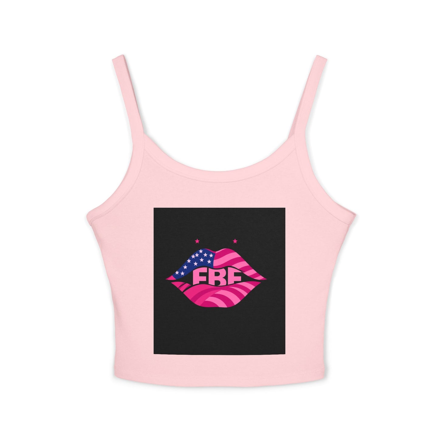 Women's Spaghetti Strap Tank Top - USA Pride Design, Summer Outfit, Festival Wear, Fourth of July Essential, Casual Top, Trendy Apparel
