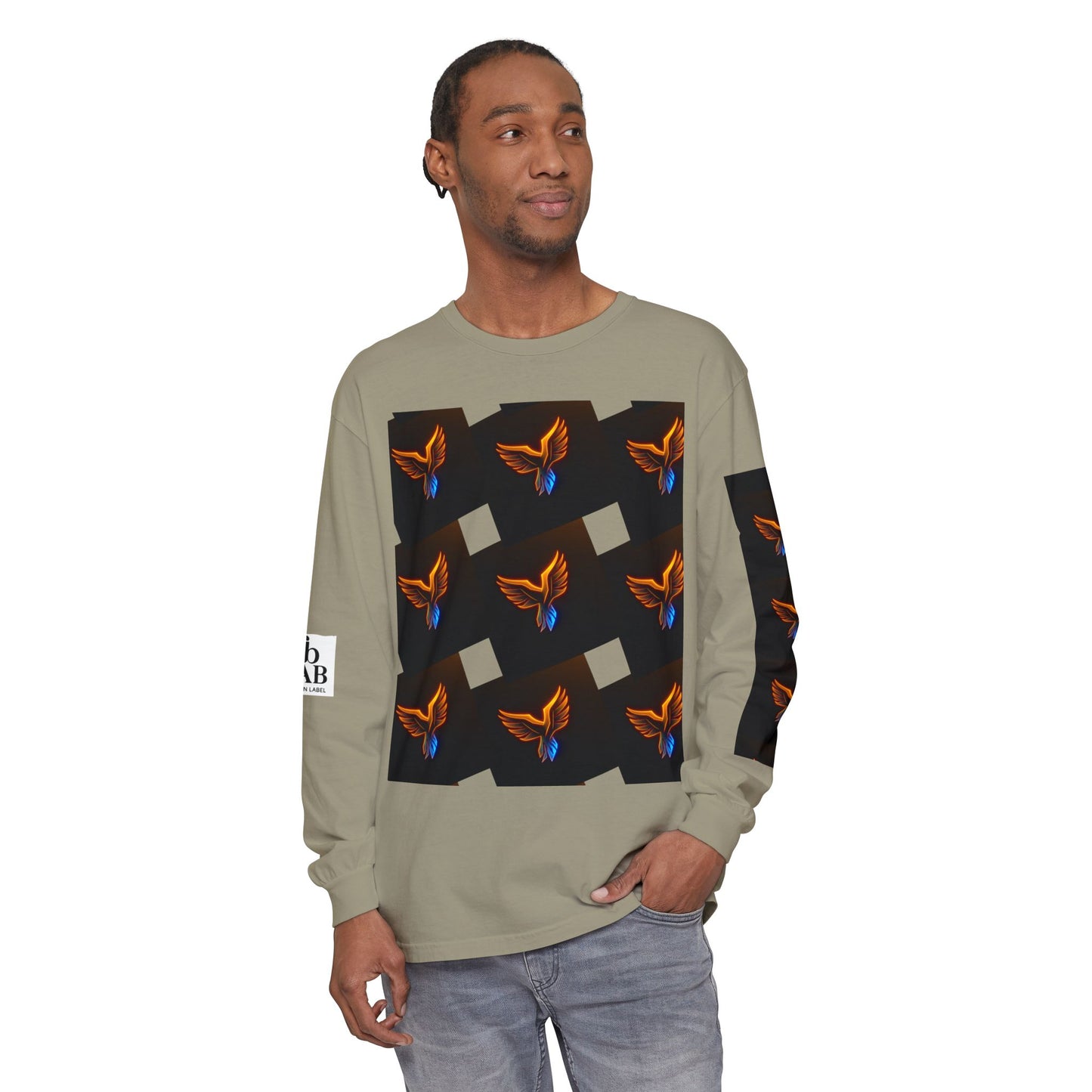 Vibrant Long Sleeve T-Shirt with Phoenix Design - Casual Wear for Bird Lovers, Gifts, Unique Fashion, Everyday Style, Unisex Apparel
