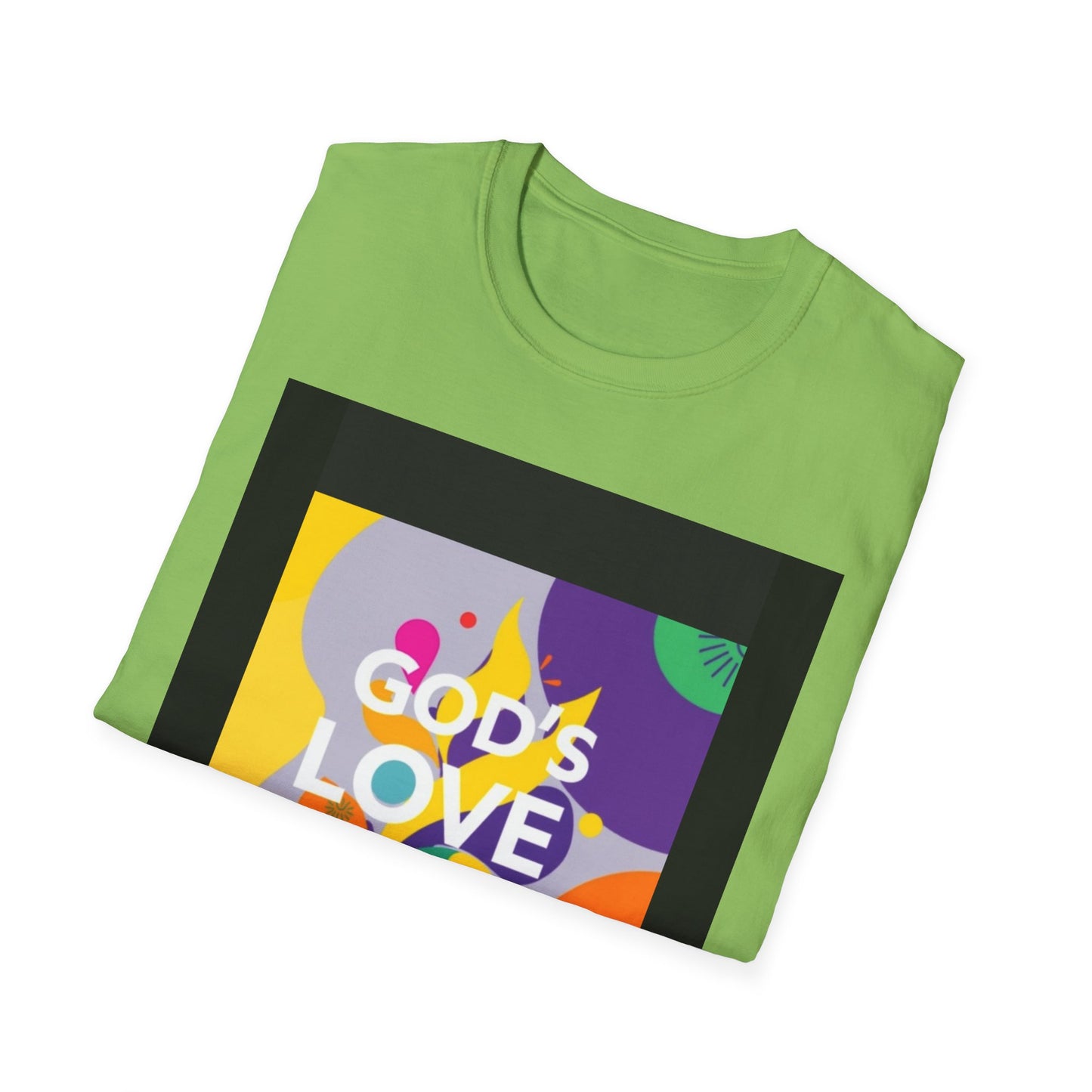 Unisex Softstyle T-Shirt with God's Love Design, Faith Shirt, Inspirational Tee, Christian Apparel, Gift for Believers, Everyday Wear