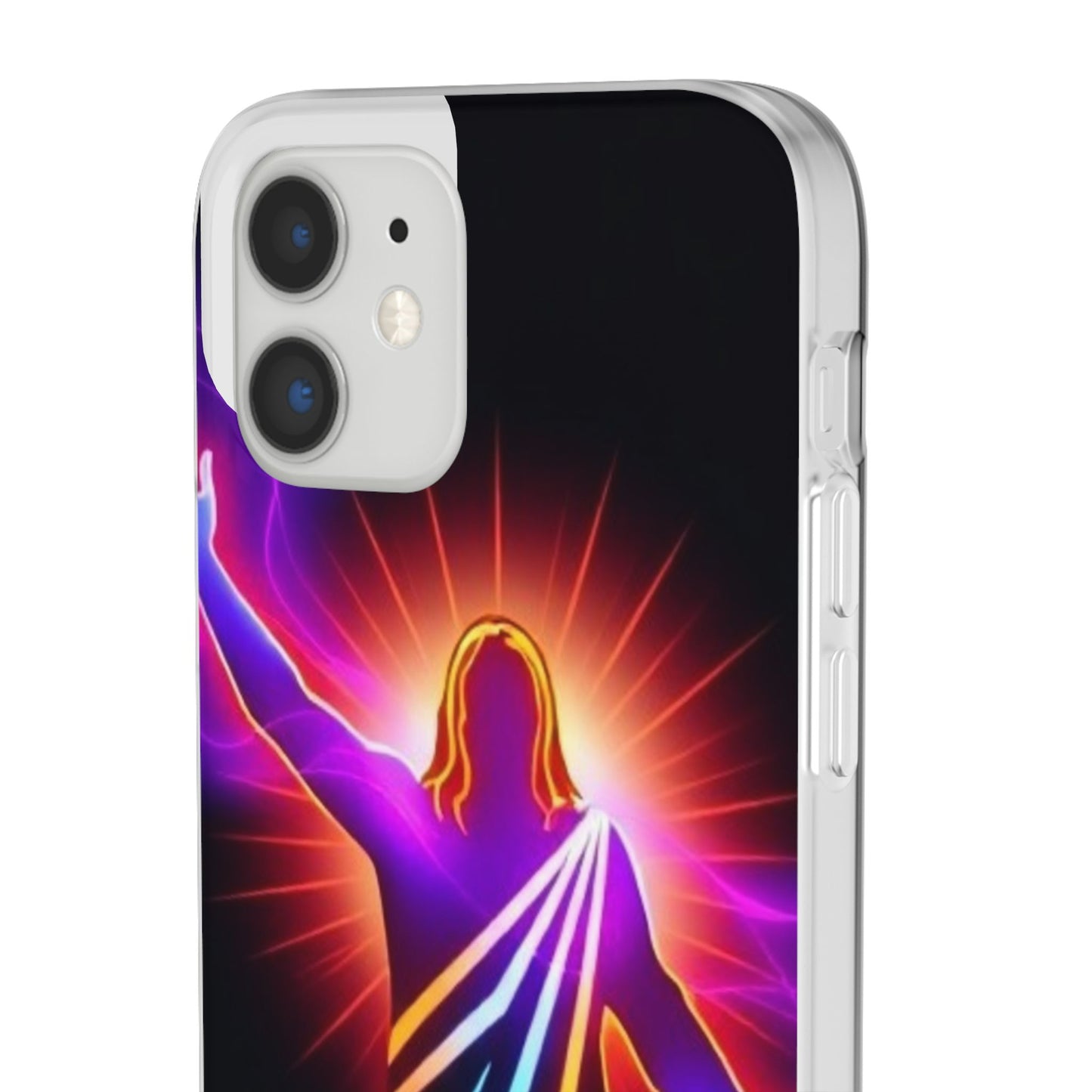 Inspirational Jesus Flexi Case - Colorful Phone Cover for Spiritual Connection