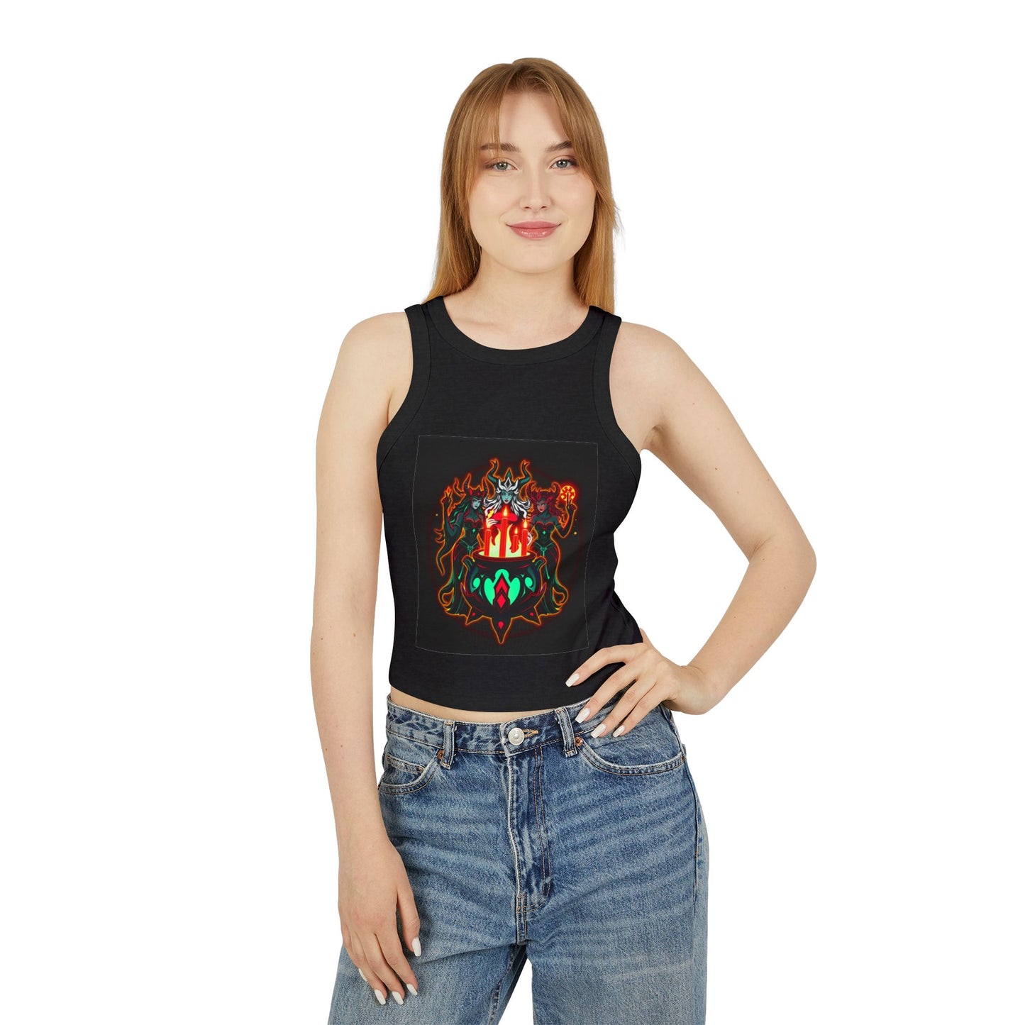 Flame Goddess Tank — Women's Racerback Crop Tank Top