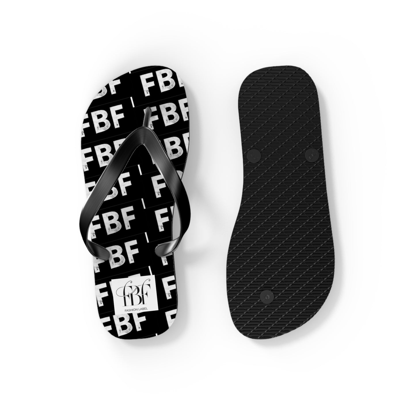 Trendy Flip Flops with FBF Print - Summer Vacation Footwear, Beach Wear, Casual Sandals, Gift for Sun Lovers, Stylish Pool Slides