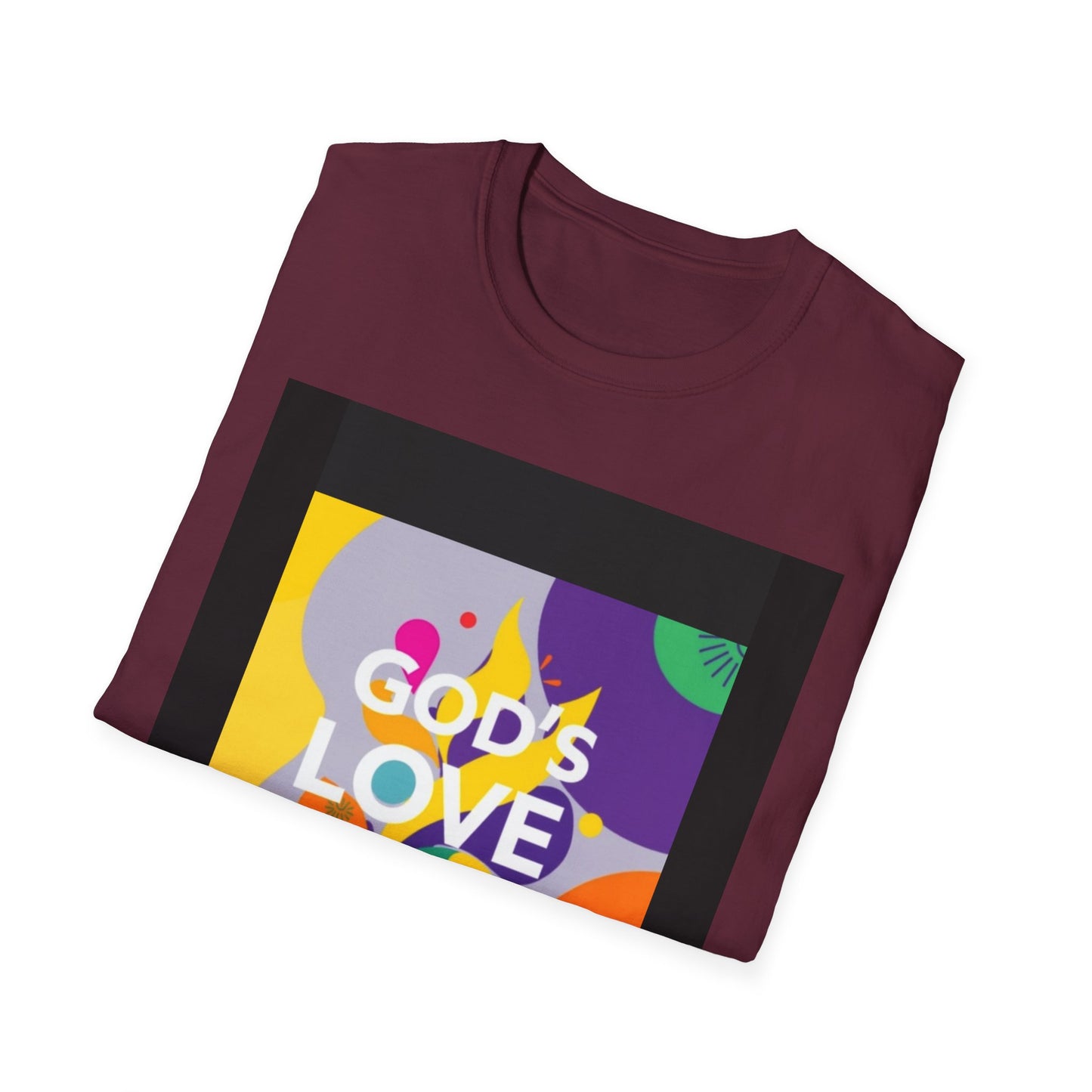 Unisex Softstyle T-Shirt with God's Love Design, Faith Shirt, Inspirational Tee, Christian Apparel, Gift for Believers, Everyday Wear