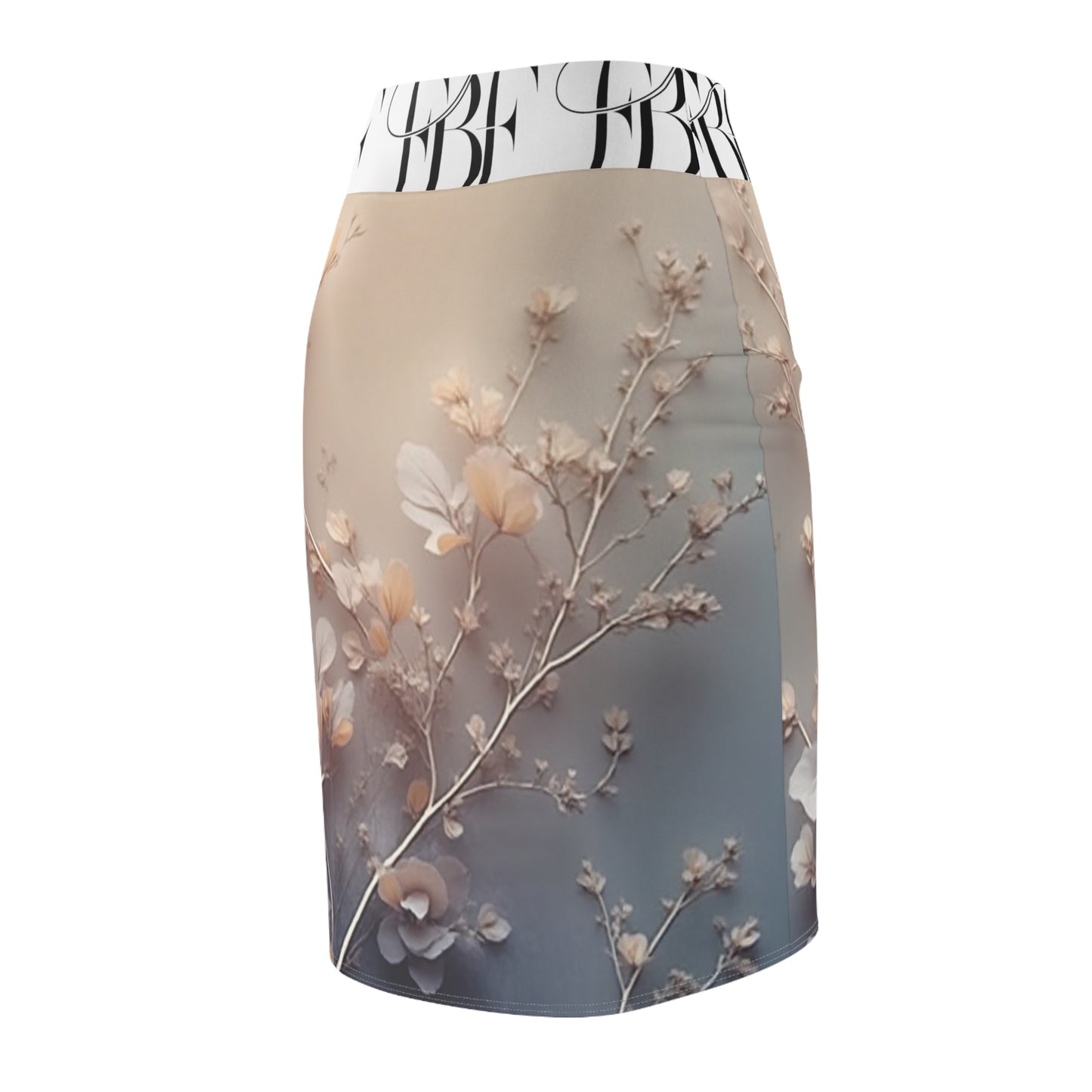 Floral Women's Pencil Skirt, Elegant Skirt for Parties, Office Wear, Spring Fashion, Unique Gift for Her