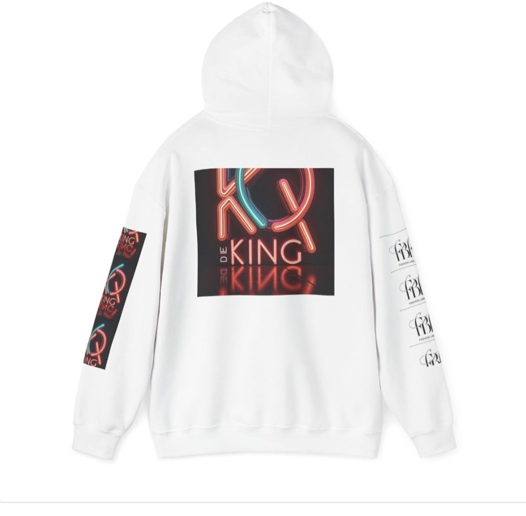 Unisex Heavy Blend™ Hooded Sweatshirt - 'Neon King' Graphic Design, Trendy Streetwear fo
