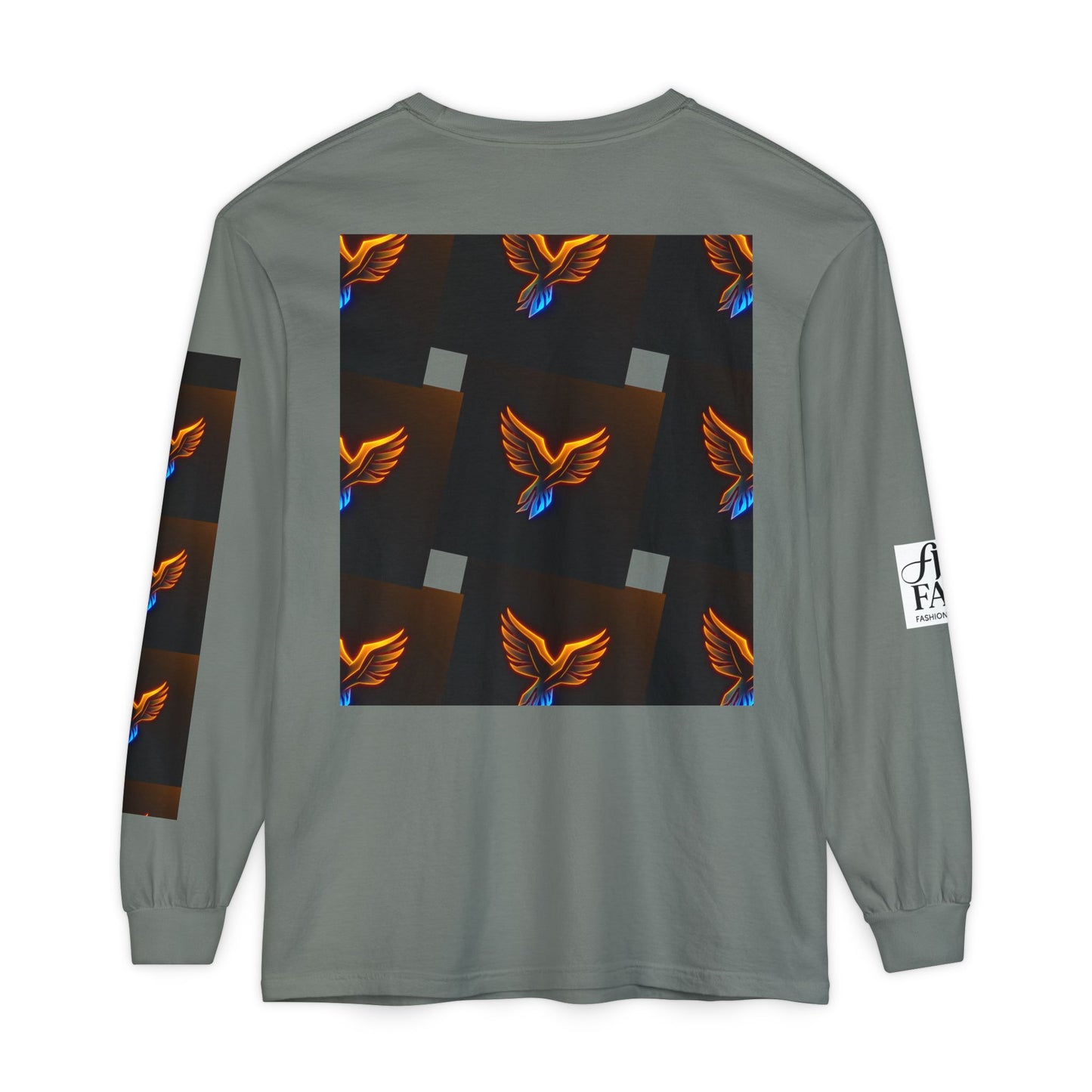 Vibrant Long Sleeve T-Shirt with Phoenix Design - Casual Wear for Bird Lovers, Gifts, Unique Fashion, Everyday Style, Unisex Apparel