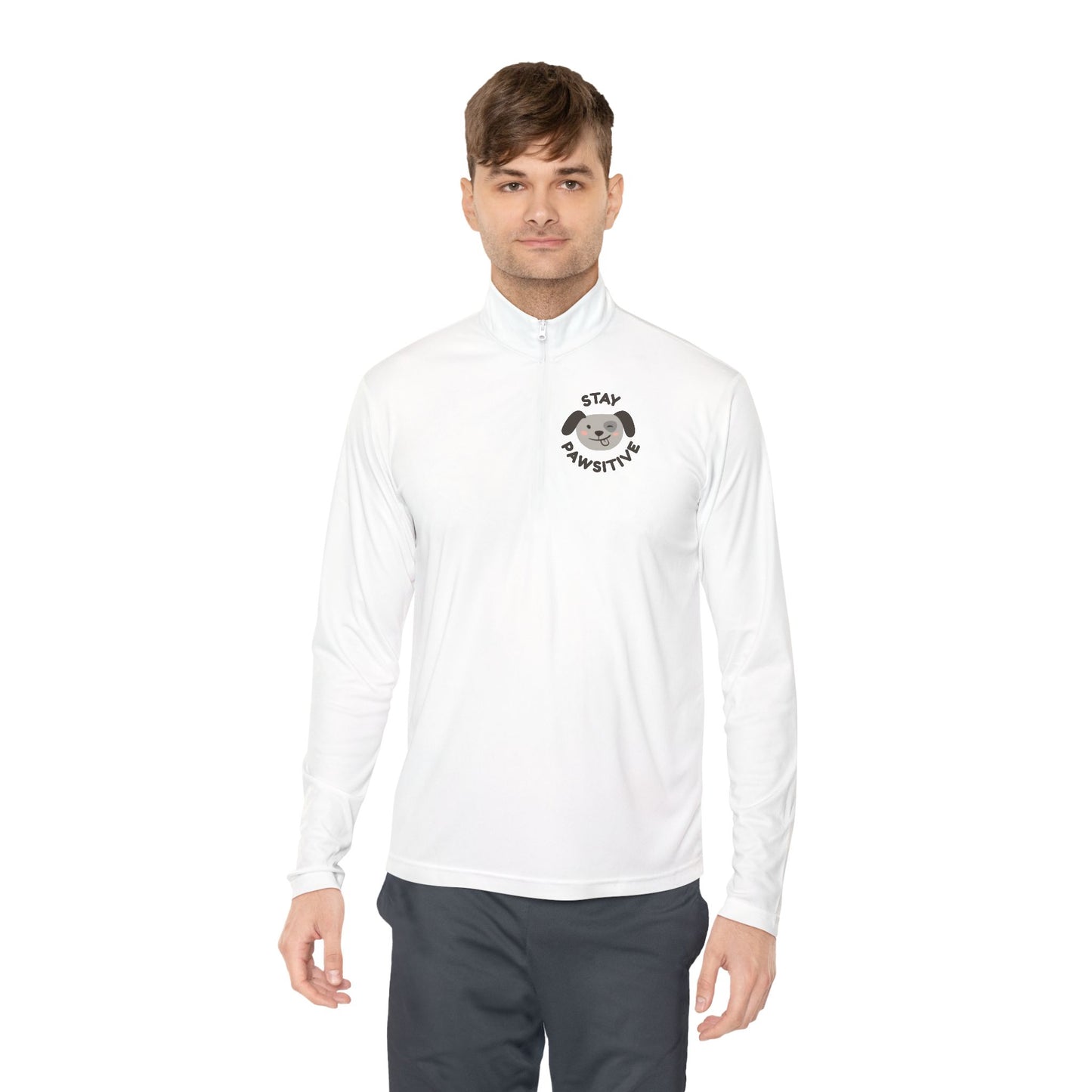 Stay pawsitive  Unisex Quarter-Zip Pullover