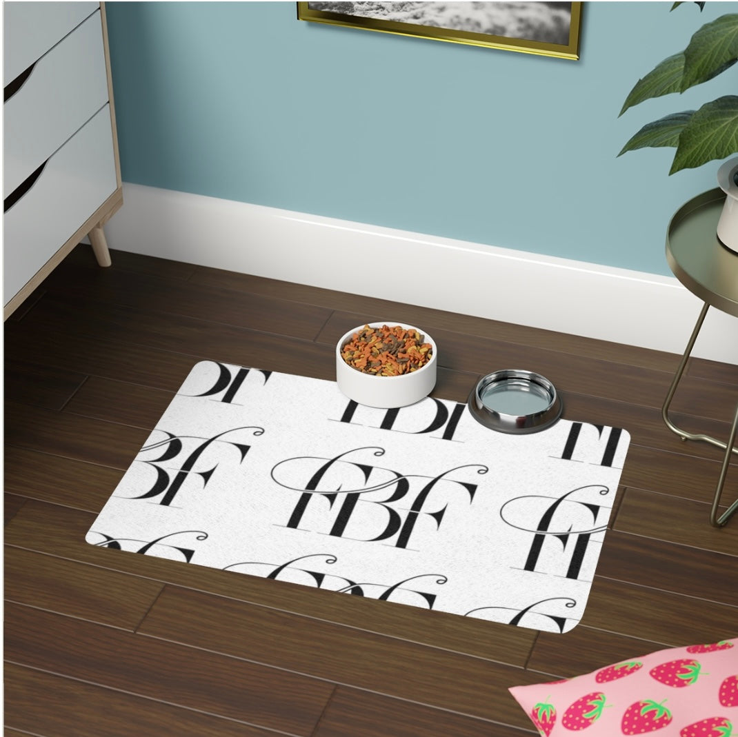 Chic Pet Food Mat for Stylish Homes, Modern Feeding Station, Cat/Dog Dining Pad, Pet Lover Gift, Elegant Home Décor