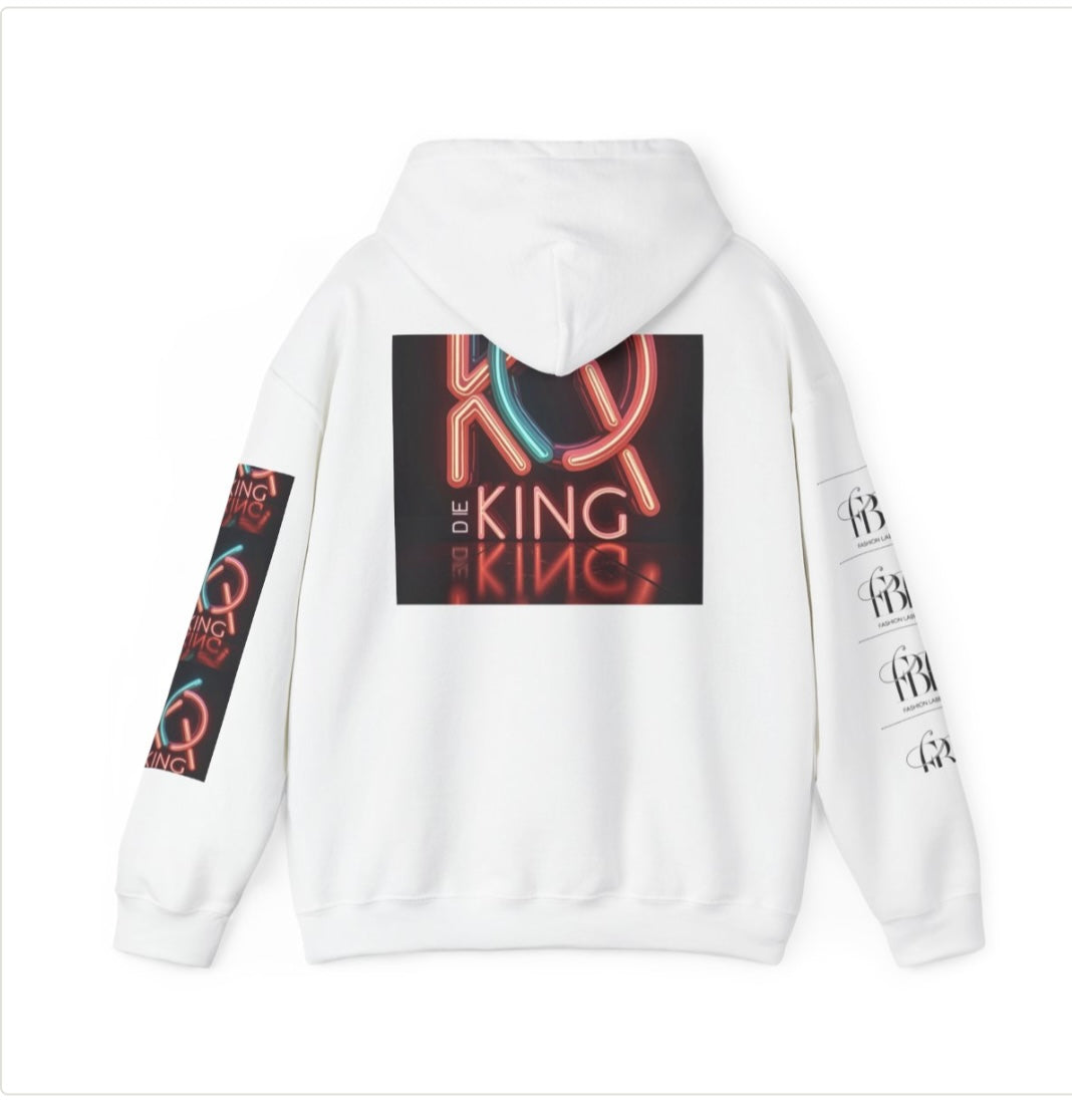 Unisex Heavy Blend™ Hooded Sweatshirt - 'Neon King' Graphic Design, Trendy Streetwear fo