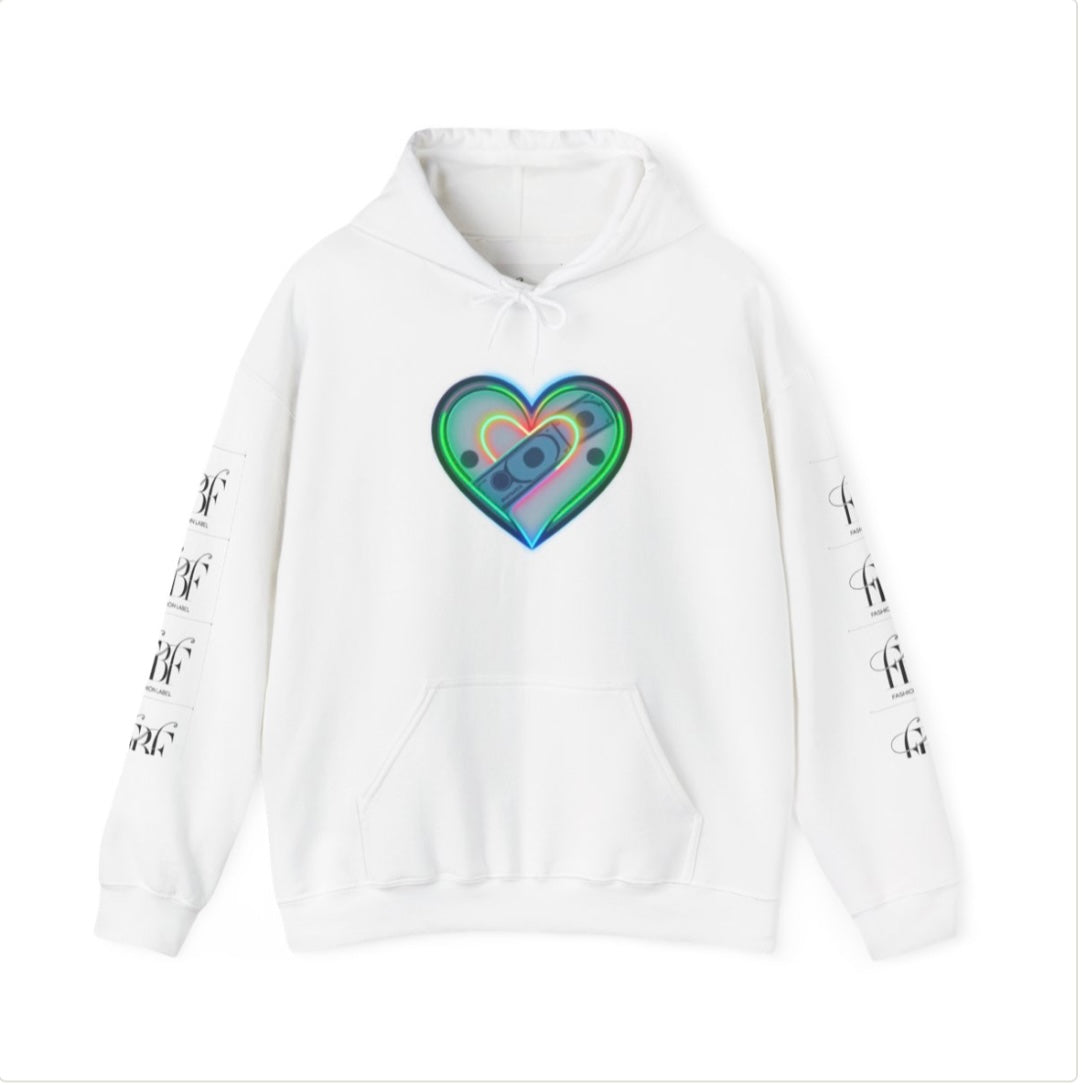Unisex Heavy Blend™ Hooded Sweatshirt - 'Love of money' Graphic Design, Trendy Streetwear fo