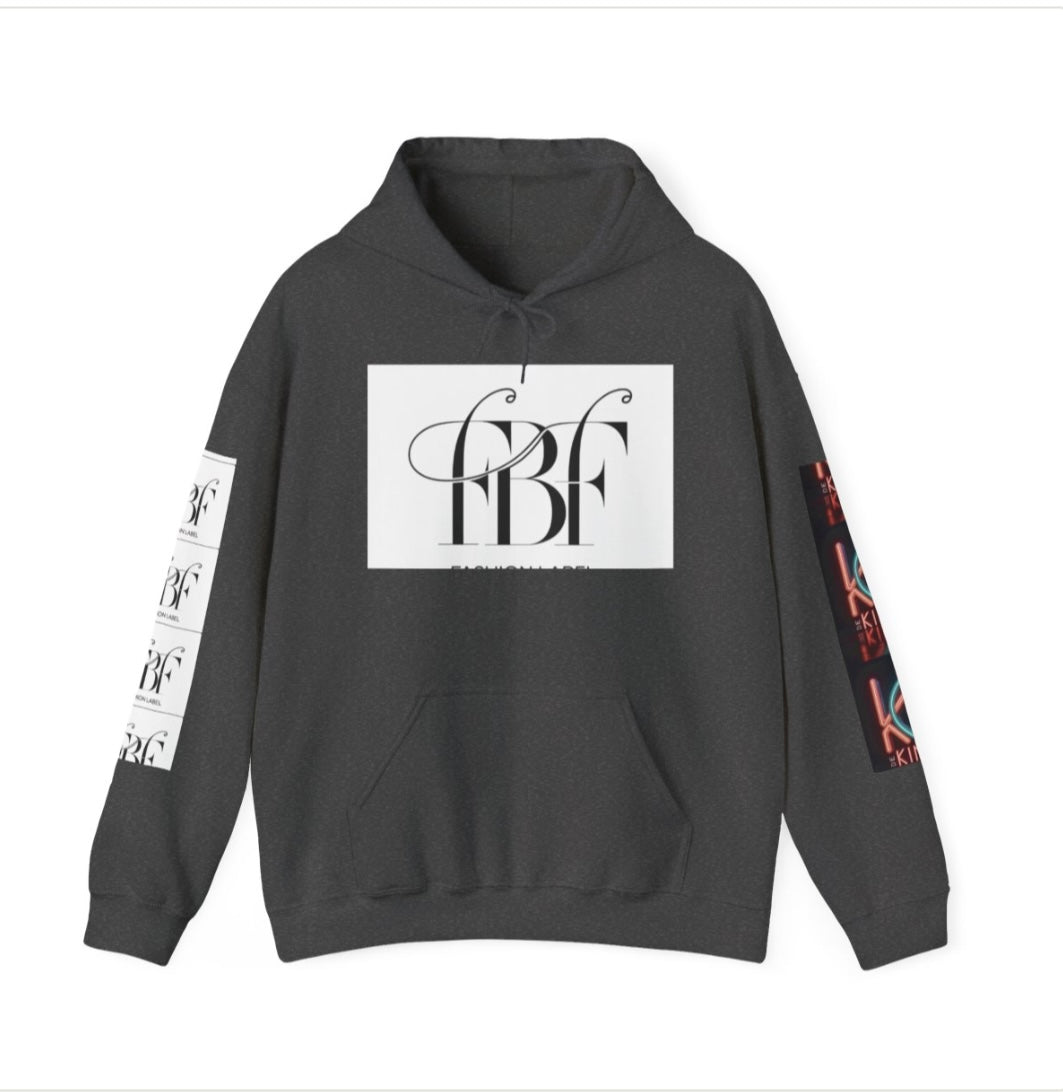 Unisex Heavy Blend™ Hooded Sweatshirt - 'Neon King' Graphic Design, Trendy Streetwear fo