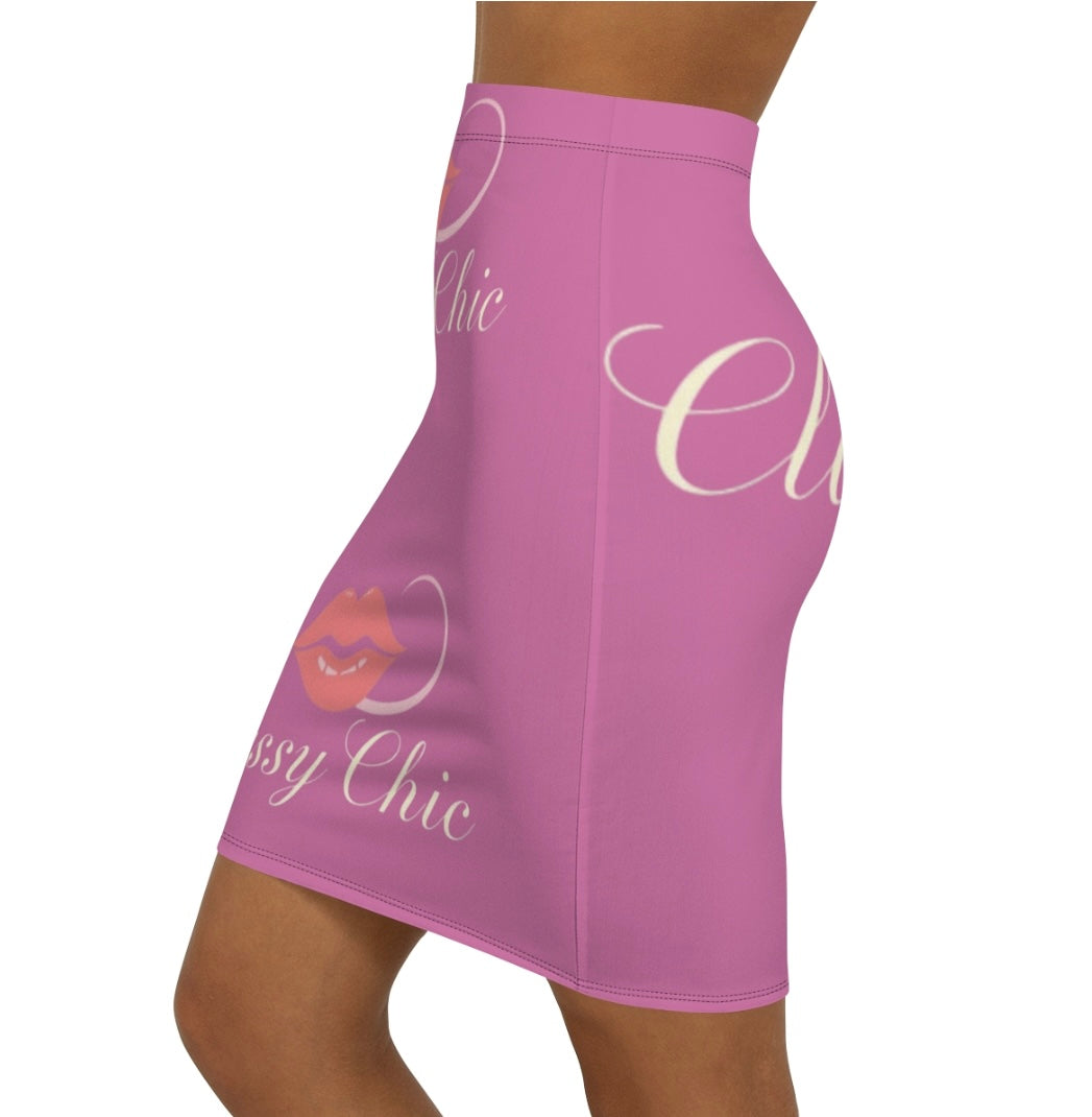 Chic Pink Pencil Skirt, Classy Fashion Skirt, Trendy Outfit, Elegant Night Out, Women's Clothing, Birthday Gift