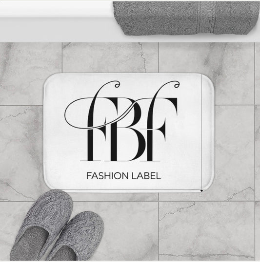 Monogram Bath Mat, Luxury Bathroom Decor, Fashionable Floor Mat, Modern Home Accessory, Stylish Gift for Her
