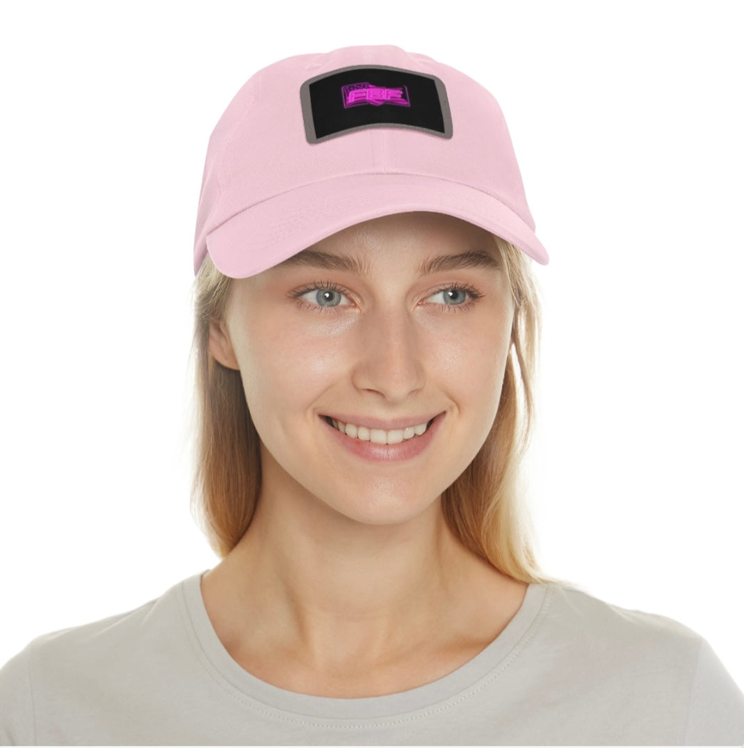 Stylish Hat with Leather Patch, Casual Cap for Dads, Unique Gift for Father's Day, Trendy Summer Hat, Everyday Wear