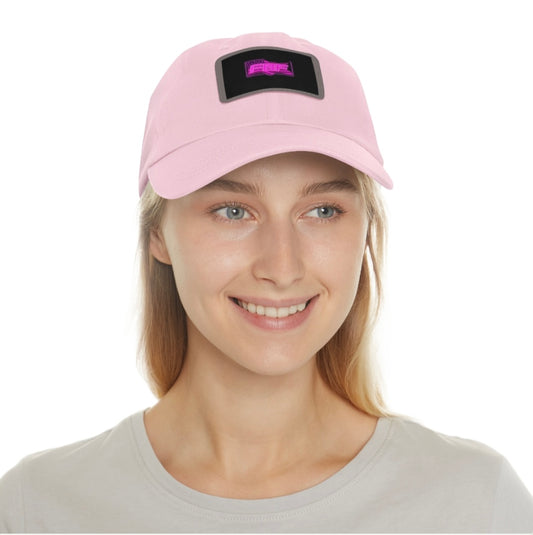 Stylish Hat with Leather Patch, Casual Cap for Dads, Unique Gift for Father's Day, Trendy Summer Hat, Everyday Wear