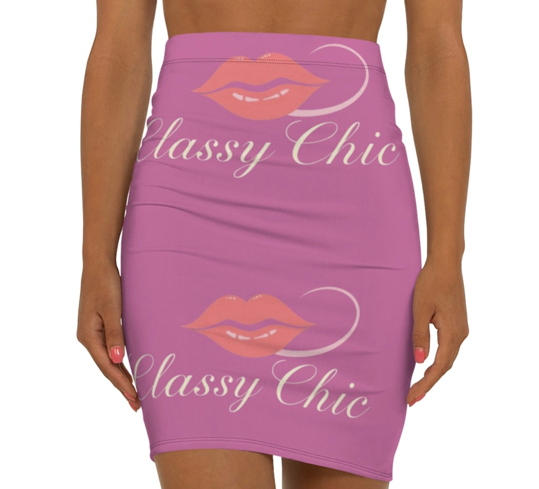 Chic Pink Pencil Skirt, Classy Fashion Skirt, Trendy Outfit, Elegant Night Out, Women's Clothing, Birthday Gift