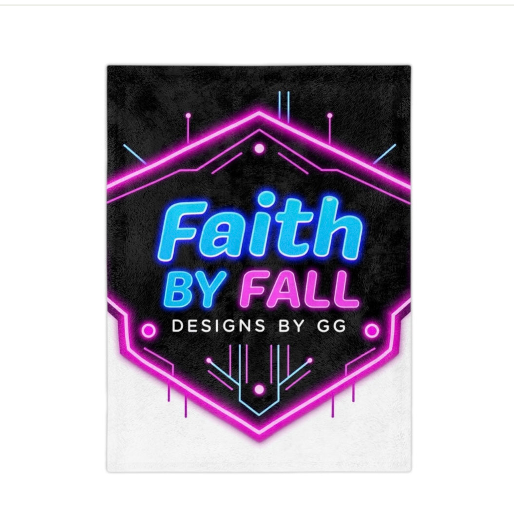 Neon Faith Blanket | Soft Microfiber Throw for Cozy Home Decor, Perfect for Gifts, Faith-Based Decor, Warmth & Comfort