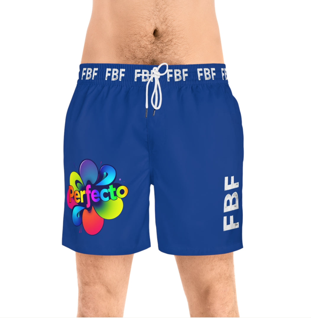 Vibrant Men's Swim Shorts - Perfecto Beachwear, Pool Party Swim Trunks, Summer Vacation Attire, Gift for Him, Colorful Summer Shorts