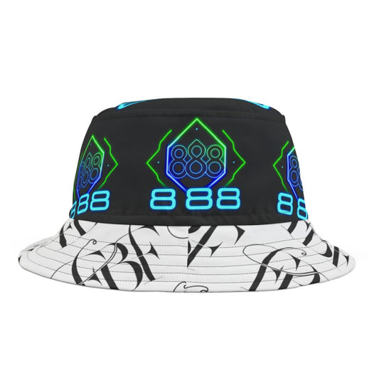 Neon Graphic Bucket Hat - Trendy AOP Style for Festivals, Summer Vibes, and Retro Lovers, Fashion Accessory, Gift Idea