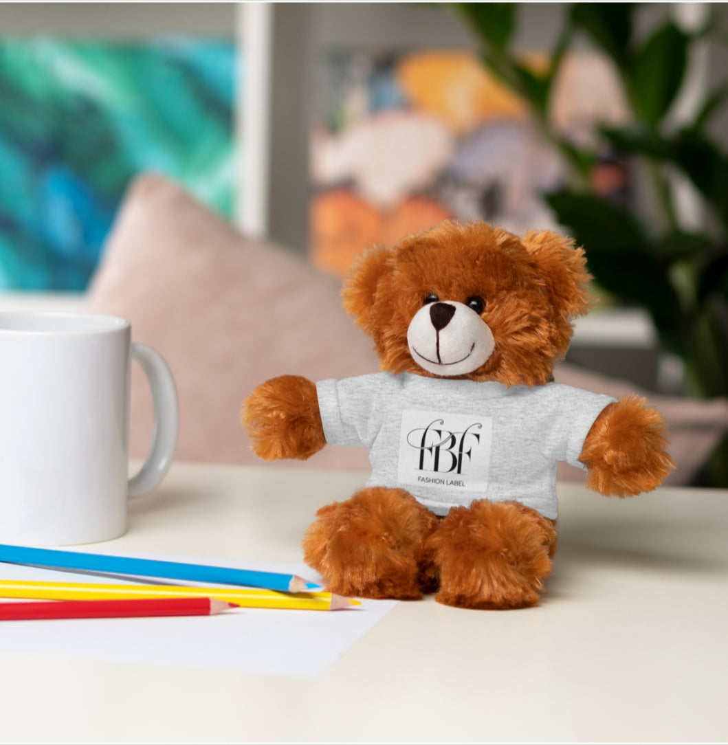 Cute Stuffed Animal with Tee: Adorable Gift for Kids, Plush Toy, Cuddly Bear, Personalized Birthday Present, Unique Nursery Decor