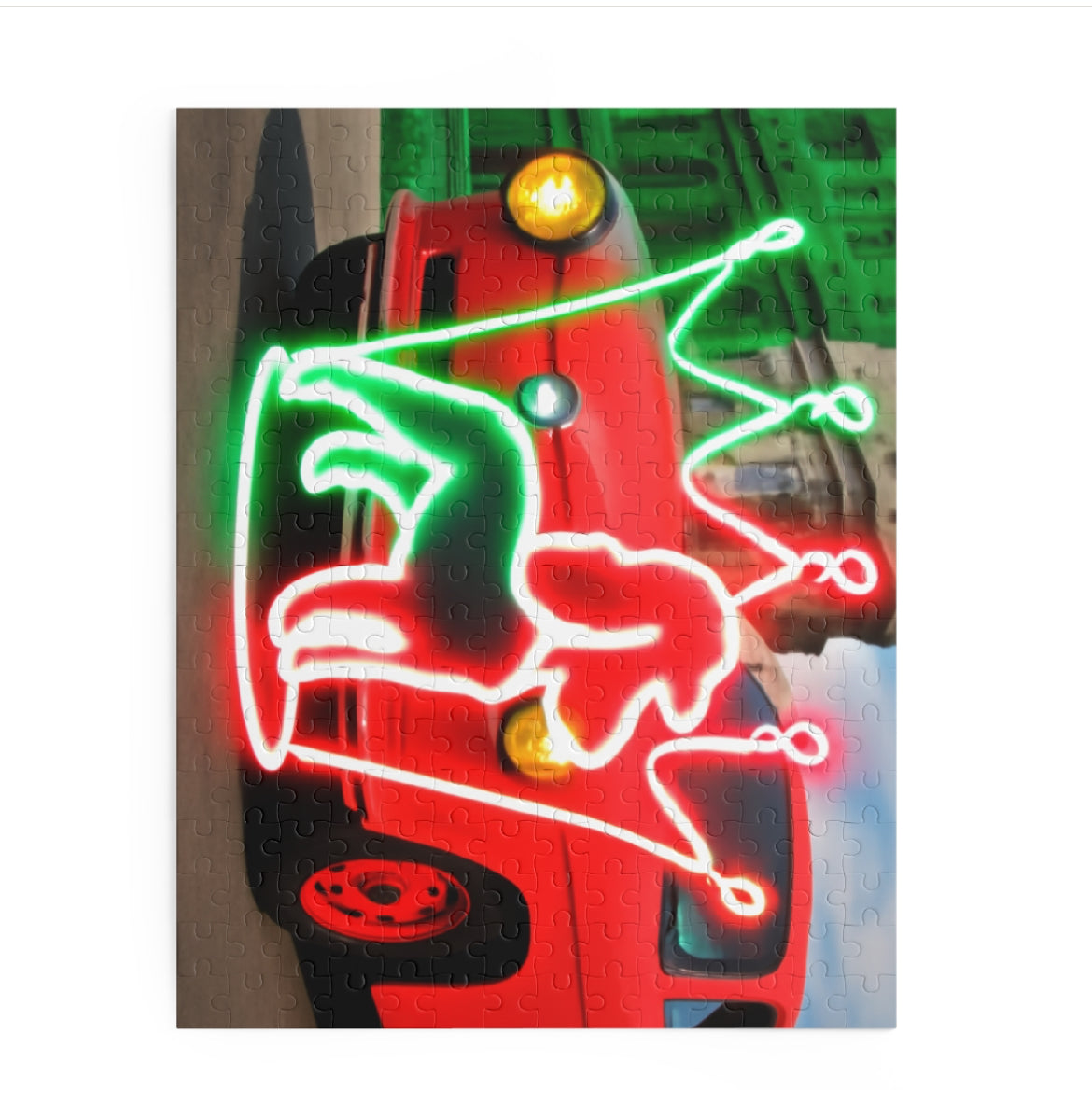 Neon Dog Crown Puzzle - Fun Home Activity, Unique Gift for Dog Lovers, Family Game Night, Colorful Art Piece, 120/252/500-Piece