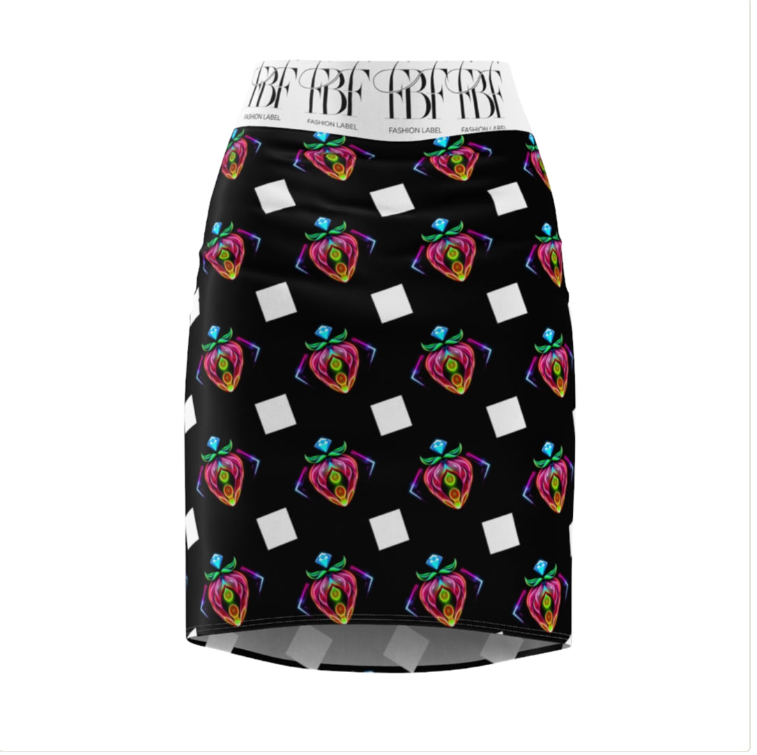 Vibrant Floral Pencil Skirt, Stylish Office Wear, Party Outfit, Trendy Women's Fashion, Fashion Gift, Spring Style