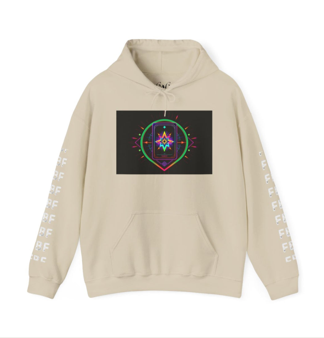Colorful Geometric Design Hoodie, Unisex Heavy Blend Sweatshirt, Cozy Fashion, Trendy Streetwear, Gift for Him/Her, Unique Style
