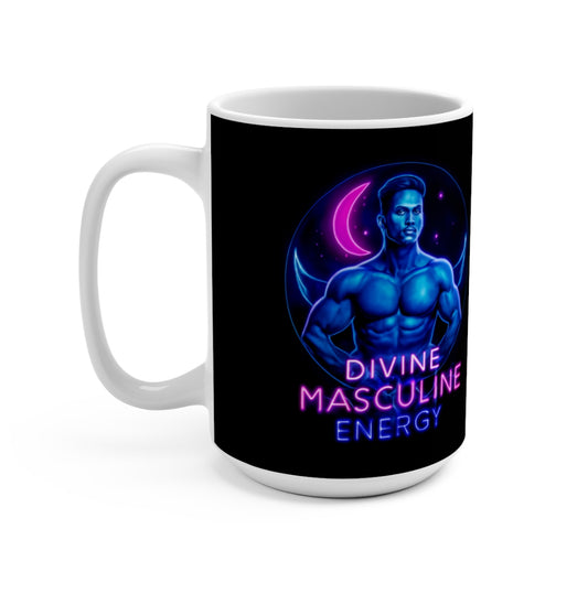 Cosmic Masculine Energy Mug, Bold Coffee Cup, Astrology Gift, Empowerment Drinkware, Birthday Mug, Spirituality Decor