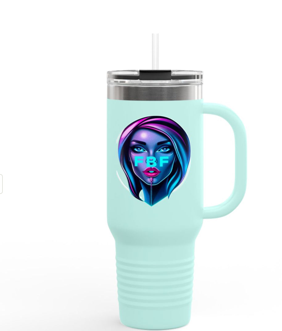 Vibrant Insulated Travel Mug, 40oz – Perfect for Coffee Lovers, Travel, Work, or Gifts; Ideal for Birthdays, Holidays, and Special Occasions
