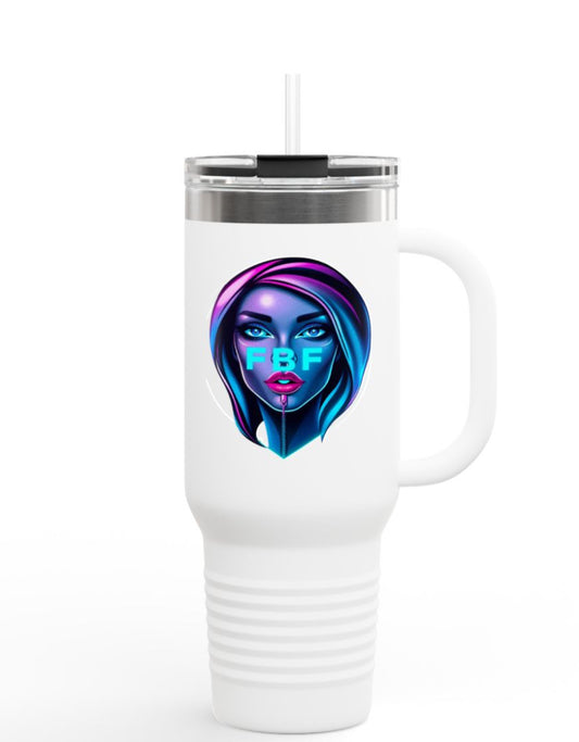 Vibrant Insulated Travel Mug, 40oz – Perfect for Coffee Lovers, Travel, Work, or Gifts; Ideal for Birthdays, Holidays, and Special Occasions