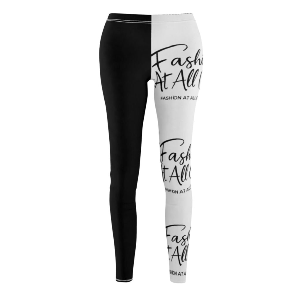 Chic Black and White Leggings, Stylish Workout Pants, Fashion At All, Casual Athleisure, Trendy Fitness Wear, Daily Comfort Leggings