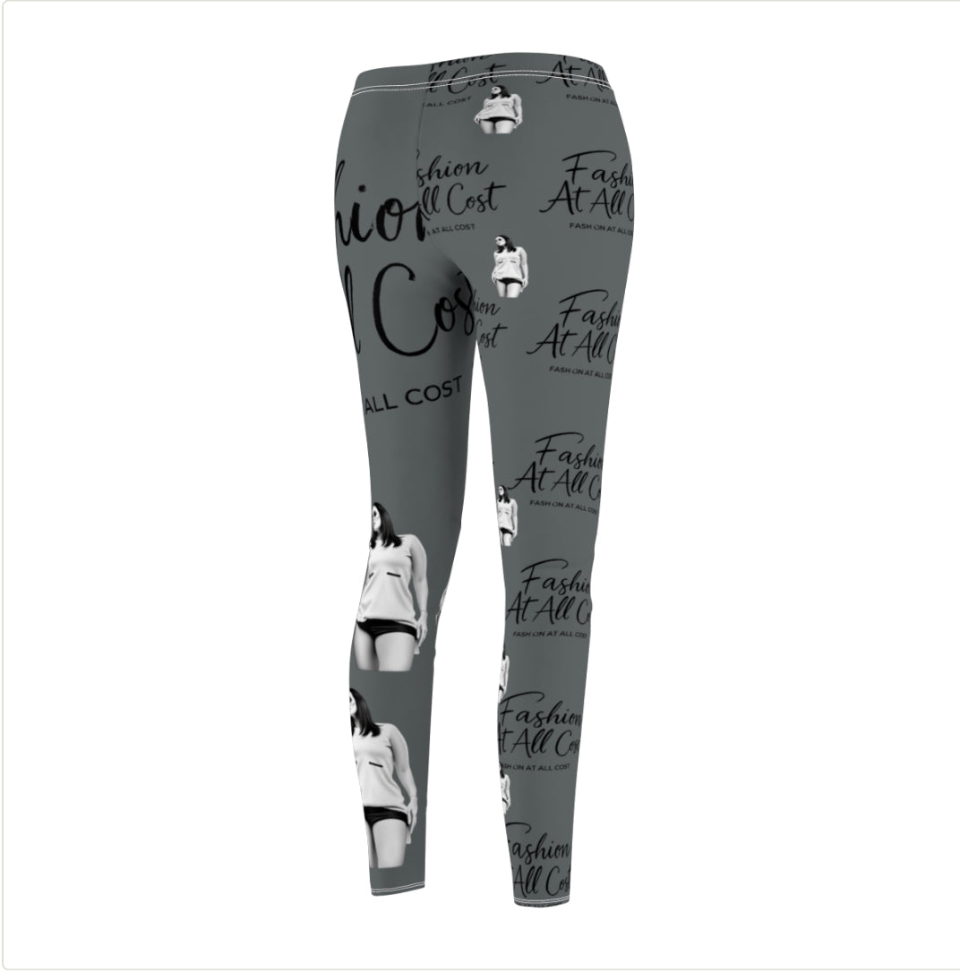 Chic Women's Graphic Leggings, Fashionable Casual Pants, Trendy Athleisure Wear for Gym, Workout, Lounge, Daily Fashion