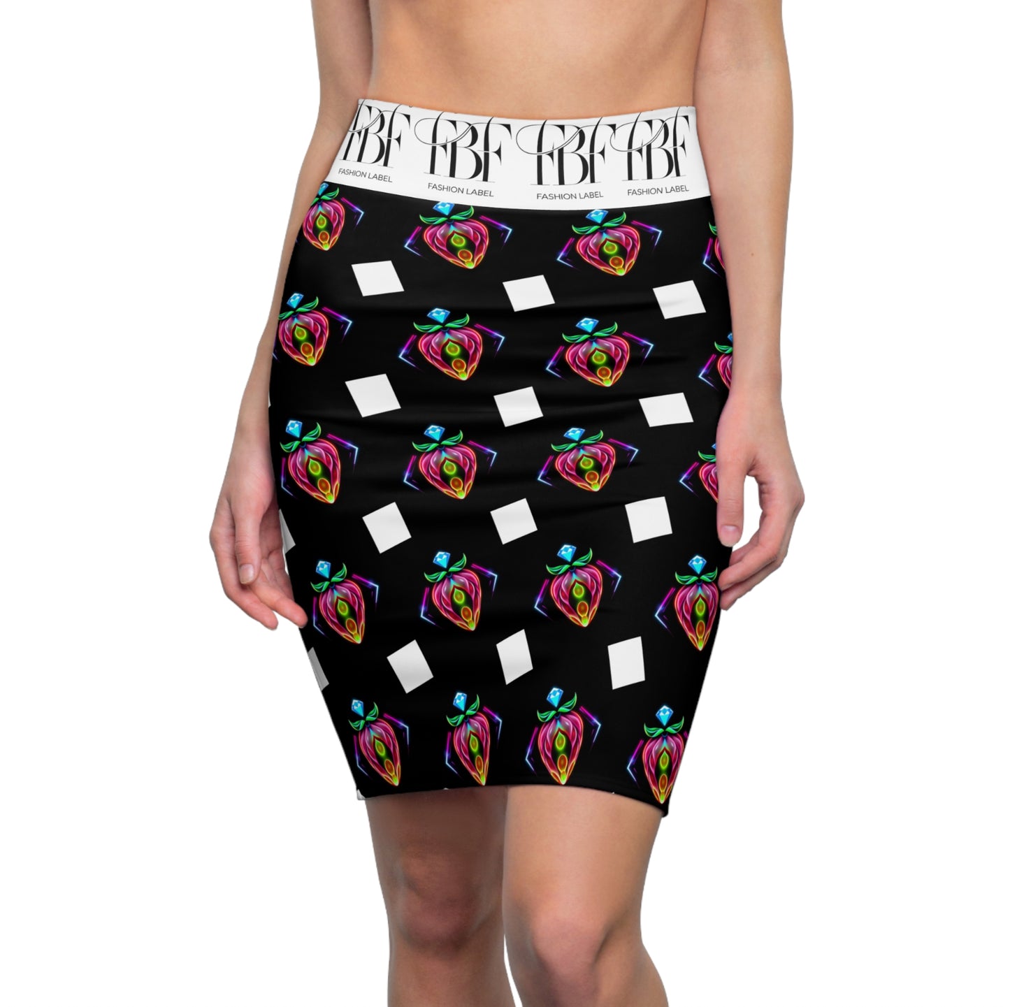 Vibrant Floral Pencil Skirt, Stylish Office Wear, Party Outfit, Trendy Women's Fashion, Fashion Gift, Spring Style