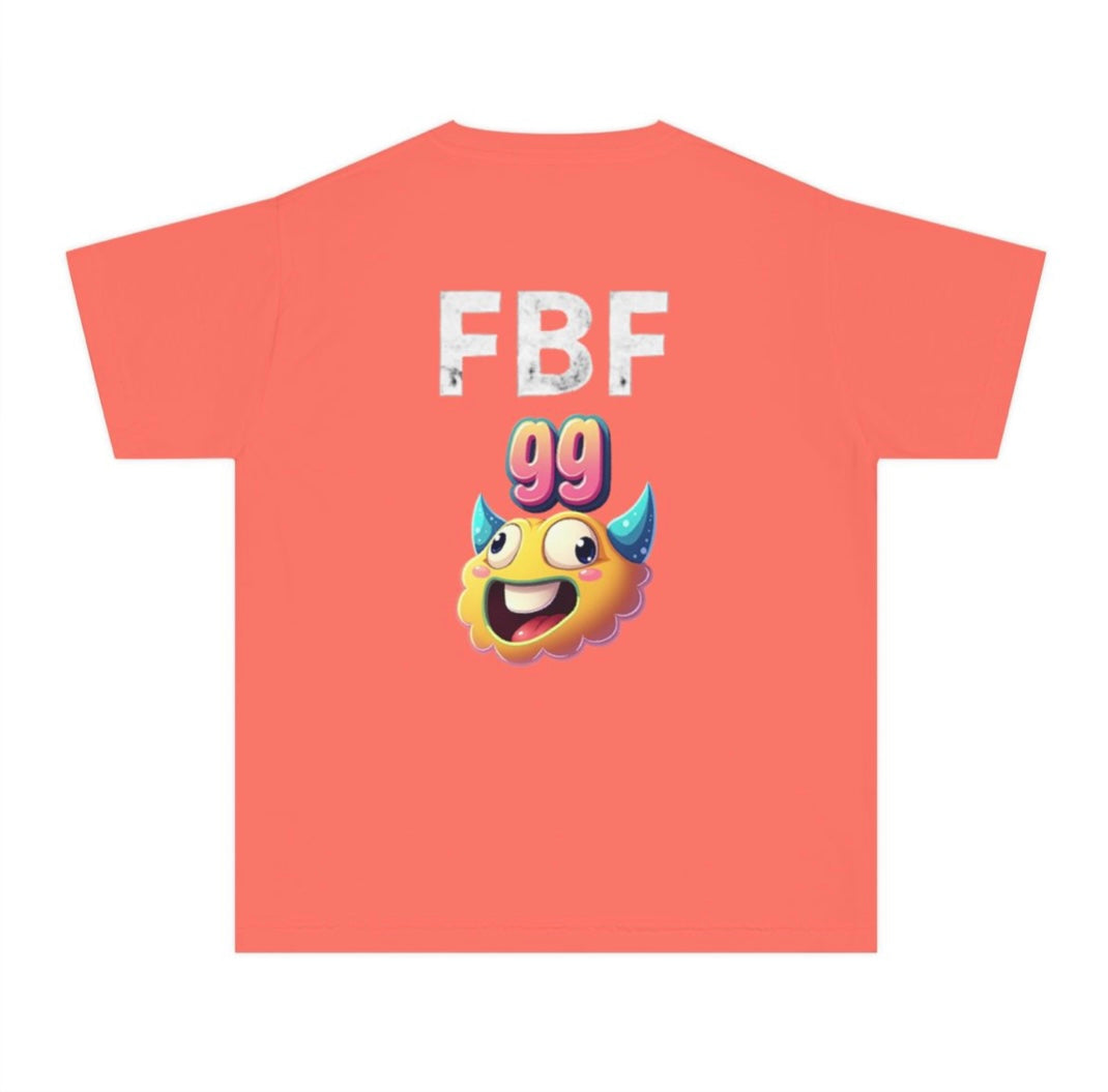 Emoji-Monster Design, Fun T-Shirt for Kids and Teens, Perfect for Parties, Birthdays, Casual Wear in Crimson
