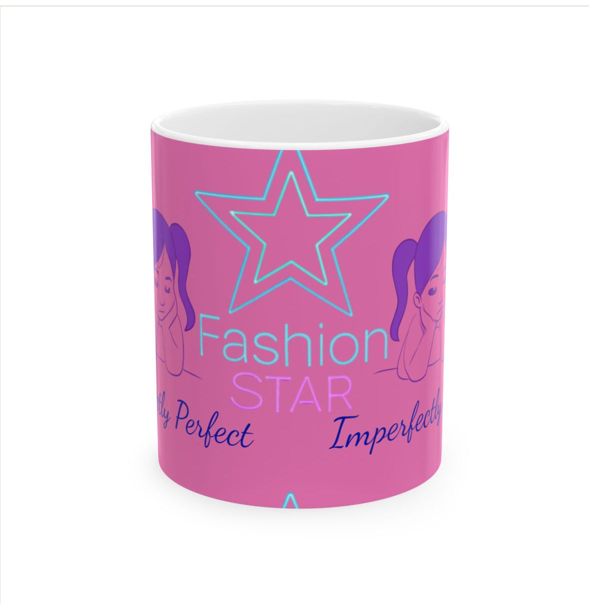 Fashion Star Ceramic Mug - Perfect Gift for Fashion Lovers, Inspirational Coffee Mug, Birthday Present, Cute Kitchen Decor, Self-Love Mug