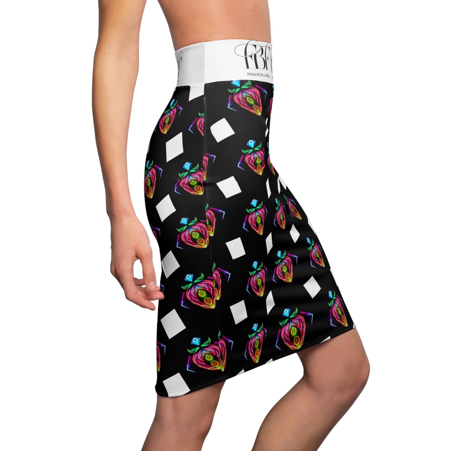 Vibrant Floral Pencil Skirt, Stylish Office Wear, Party Outfit, Trendy Women's Fashion, Fashion Gift, Spring Style