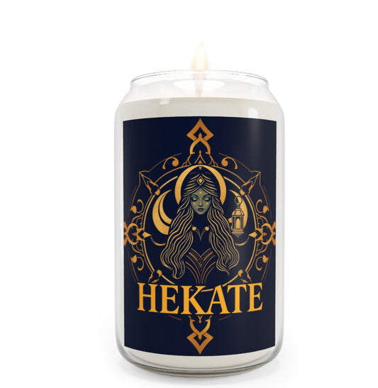 Magical Goddess Candle - Hekate Theme, Spiritual Home Decor, Aromatherapy Gift, Witchy Candle Holder, Unique Gift for Her