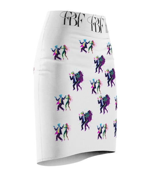 Stylish Dance-Themed Women's Pencil Skirt, Trendy Skirt for Parties, Night Out, Dance Lovers, Gift for Her, Unique Fashion Statement