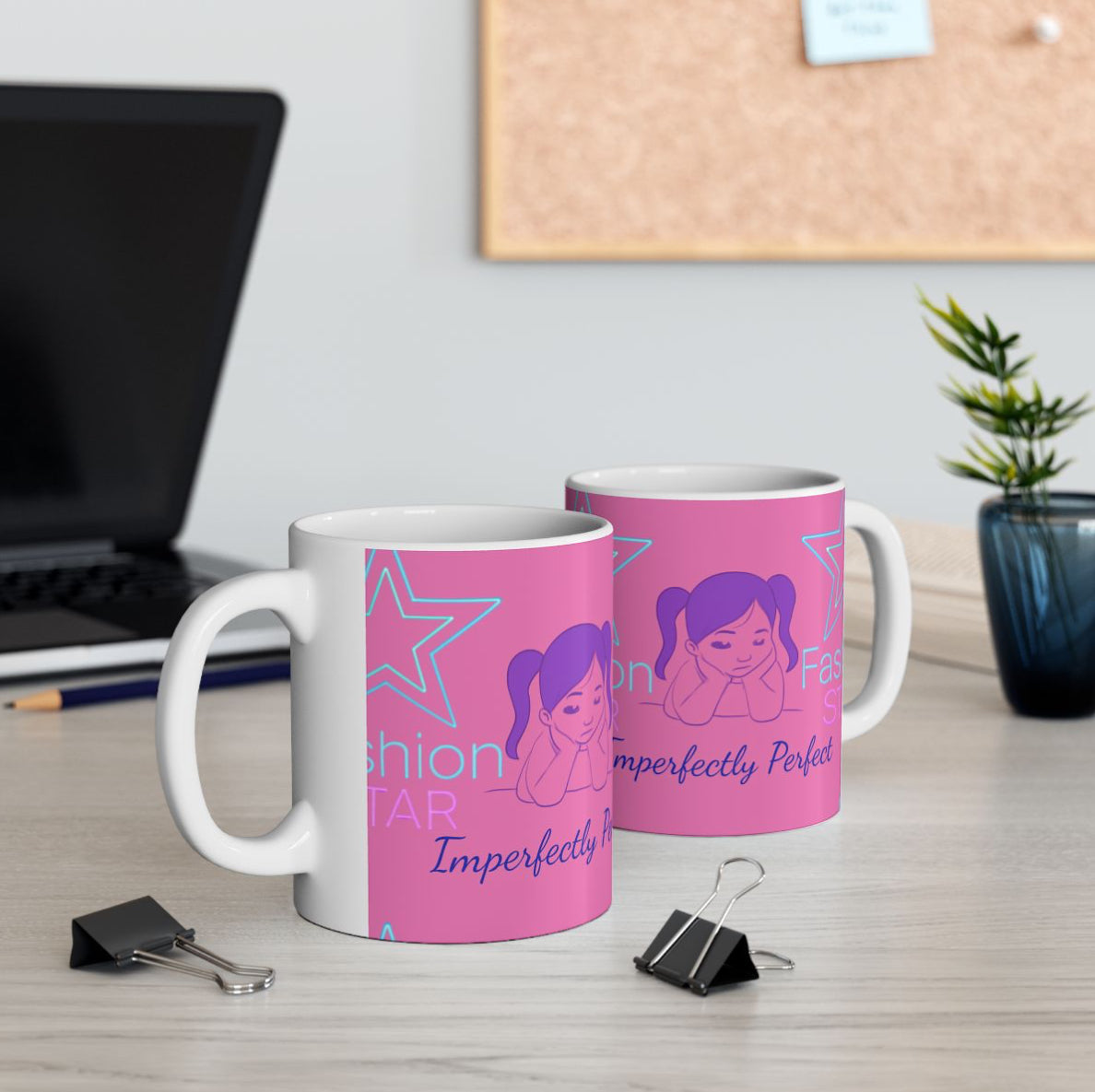 Fashion Star Ceramic Mug - Perfect Gift for Fashion Lovers, Inspirational Coffee Mug, Birthday Present, Cute Kitchen Decor, Self-Love Mug