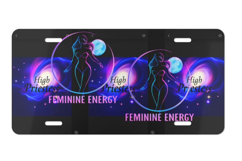 Cosmic Feminine Energy Vanity Plate - Spiritual Car Decor, High Priestess License Plate, Bohemian Home Decor, Unique Gift for [...]