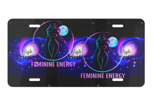 Cosmic Feminine Energy Vanity Plate - Spiritual Car Decor, High Priestess License Plate, Bohemian Home Decor, Unique Gift for [...]