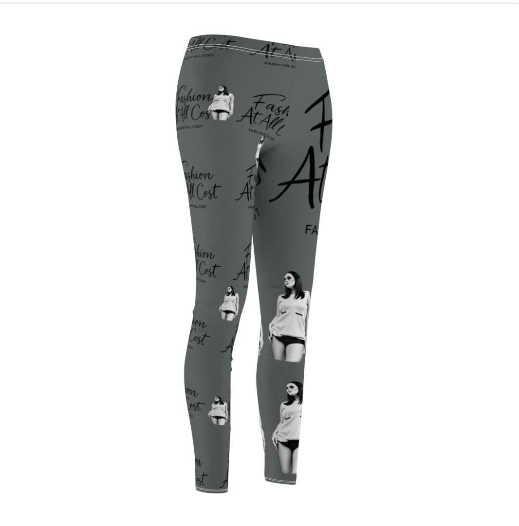 Chic Women's Graphic Leggings, Fashionable Casual Pants, Trendy Athleisure Wear for Gym, Workout, Lounge, Daily Fashion