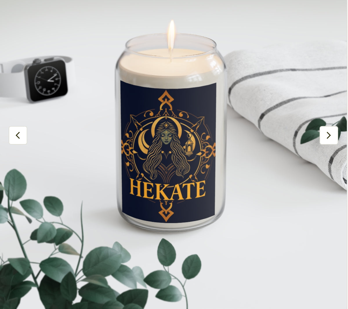Magical Goddess Candle - Hekate Theme, Spiritual Home Decor, Aromatherapy Gift, Witchy Candle Holder, Unique Gift for Her
