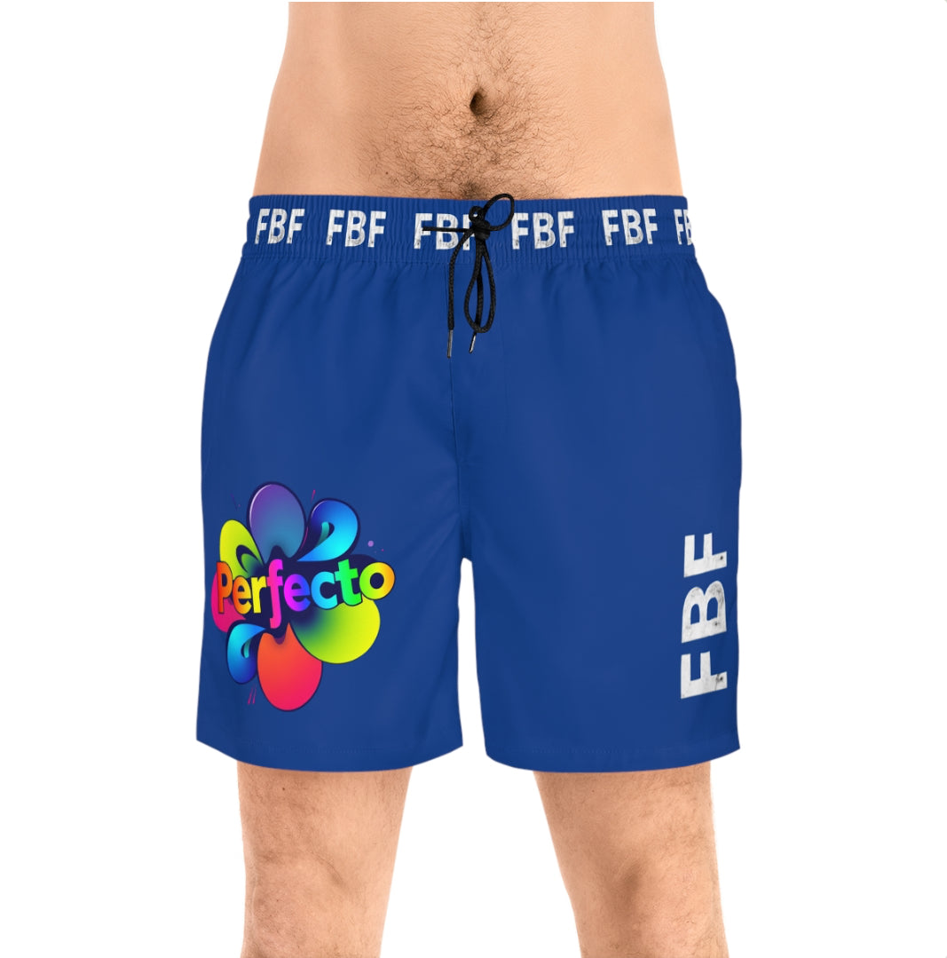 Vibrant Men's Swim Shorts - Perfecto Beachwear, Pool Party Swim Trunks, Summer Vacation Attire, Gift for Him, Colorful Summer Shorts