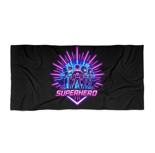 Superhero Beach Towel | Vibrant Poolside Accessory | Summer Gift for Kids & Adults | Fun Vacation Essential | Adventure Ready