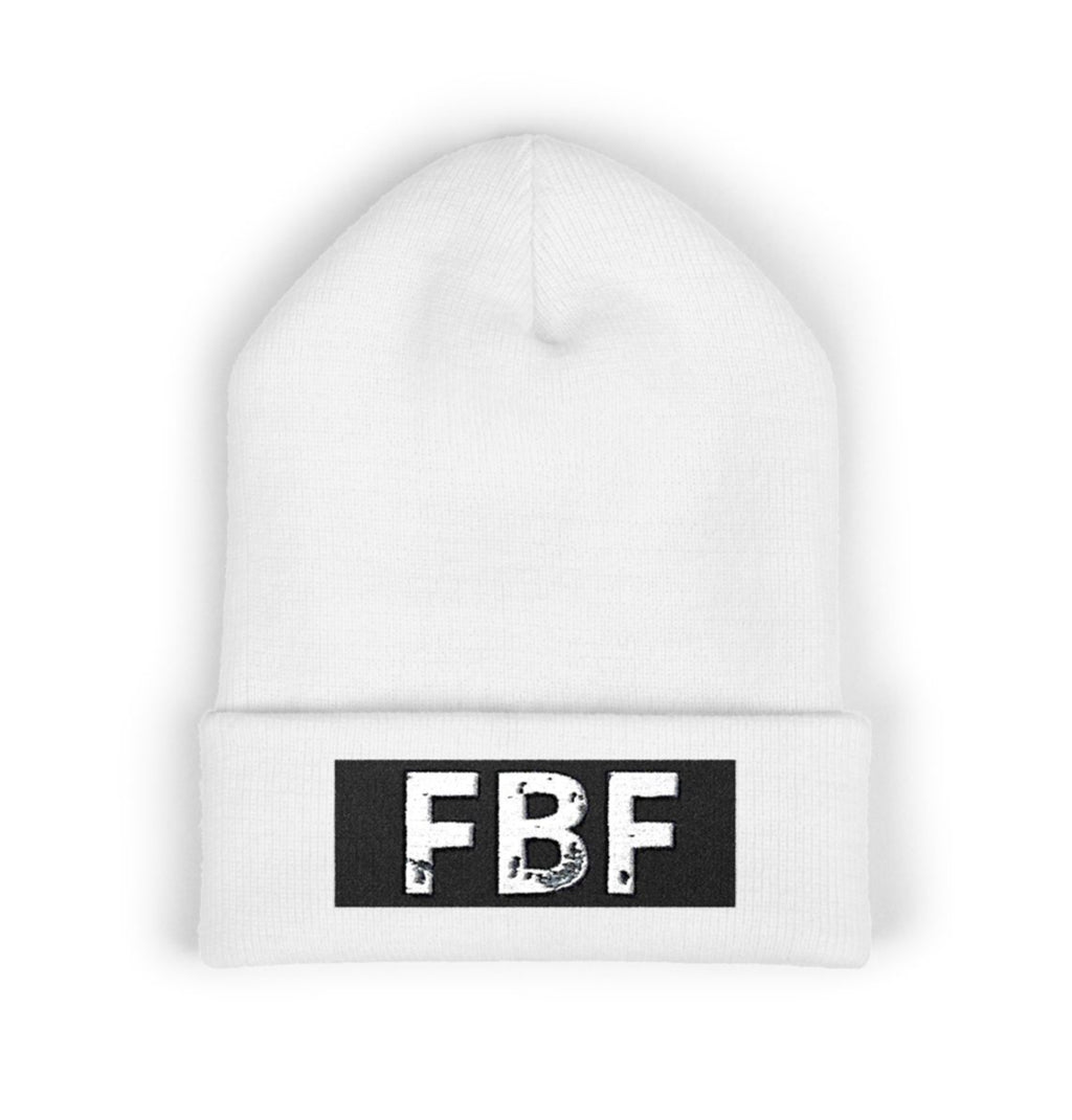 FBF Classic Cuffed Beanie, Embroidered Winter Hat, Cozy Knit Beanie for Men and Women, Fashion Accessory, Gift for Friends