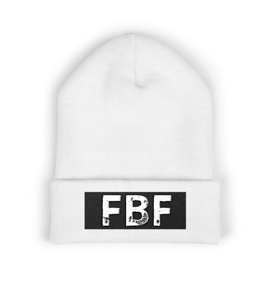FBF Classic Cuffed Beanie, Embroidered Winter Hat, Cozy Knit Beanie for Men and Women, Fashion Accessory, Gift for Friends