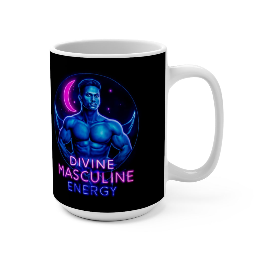 Cosmic Masculine Energy Mug, Bold Coffee Cup, Astrology Gift, Empowerment Drinkware, Birthday Mug, Spirituality Decor