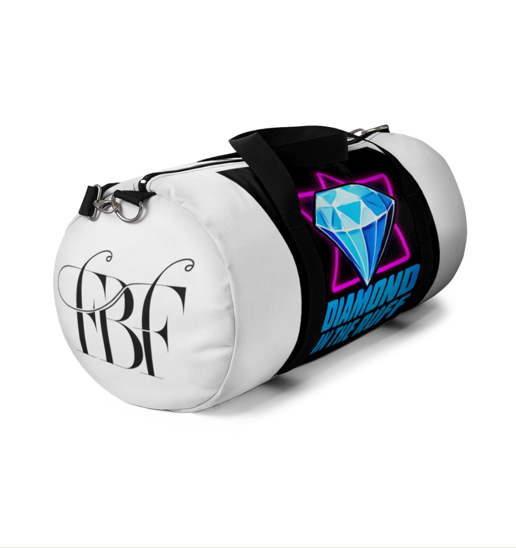 Stylish Duffel Bag, Travel Bag, Gym Tote, Weekend Getaway Bag, Personalized Gym Bag, Diamond in the Rough Design